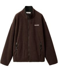 Miu Miu - Fleece Zip-Up Jacket - Lyst
