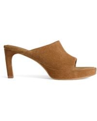 Balenciaga - Suede Fargo Heeled Mules 80 - Lyst