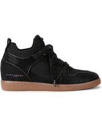 Kurt Geiger - Knitted Crystal-Embellished Poplar Sneakers - Lyst