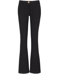 Balmain - Virgin Wool Bootcut Trousers - Lyst