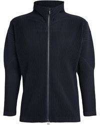 Homme Plissé Issey Miyake - Pleated Zip-Up Cardigan - Lyst