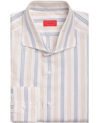 Isaia - Cotton Stripe Dress Shirt - Lyst