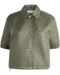 Moncler - Floral-Quilted Overshirt - Lyst