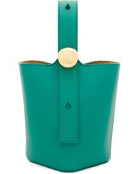 Loewe - Mini Leather Pebble Bucket Bag - Lyst