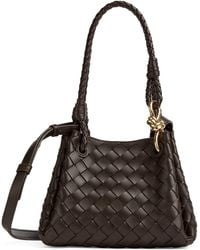 Bottega Veneta - Small Lambskin Andiamo Parachute Cross-Body Bag - Lyst