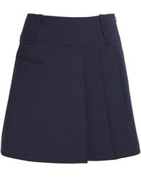 Claudie Pierlot - Wool-Blend Pleated Mini Skirt - Lyst