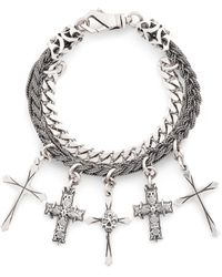 Emanuele Bicocchi - Cross Charm Bracelet - Lyst