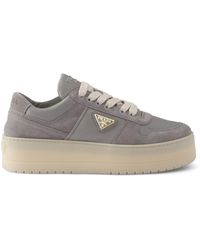 Prada - Downtown Bold Re-Nylon And Suede Sneakers - Lyst
