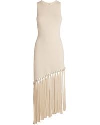 Sandro - Fringe-Trim Midi Dress - Lyst