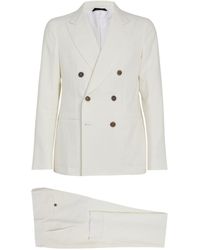 Giorgio Armani - Linen Double-breasted Two-piece Suit - Lyst