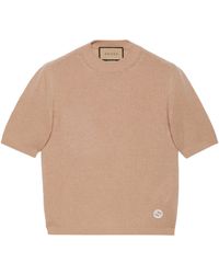 Gucci - Cashmere Gg Short-sleeve Sweater - Lyst
