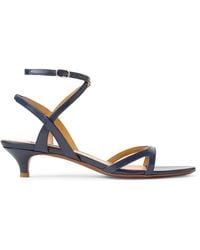 Ralph Lauren - Calfskin Clarke Heeled Sandals 35 - Lyst