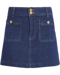 PAIGE - Janelle Denim Skirt - Lyst