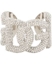 Dolce & Gabbana - Embellished Dg Millennials Logo Cuff Bracelet - Lyst