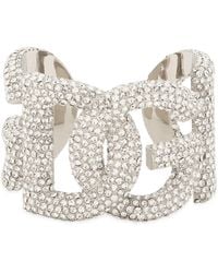 Dolce & Gabbana - Embellished Dg Millennials Logo Cuff Bracelet - Lyst