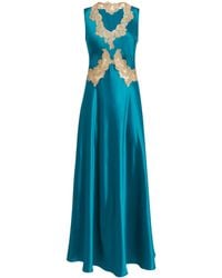 Loretta Caponi - Silk Lace Solas Slip Dress - Lyst