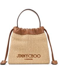 Jimmy Choo - Raffia Drawstring Pouch - Lyst