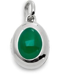 Monica Vinader - Sterling And Onyx May Birthstone Locket - Lyst