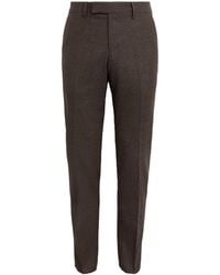 Lardini - Virgin Wool Check Trousers - Lyst