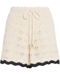 Zimmermann - Cotton Rhiannon Crochet Shorts - Lyst