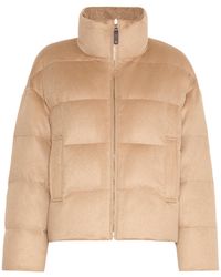 Max Mara - Camel Wool Down-Filled Jacket - Lyst