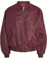 424 - Leather Bomber Jacket - Lyst
