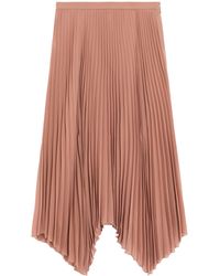 Valentino - Chiffon Pleated Midi Skirt - Lyst