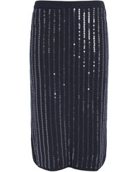 STAUD - Sequinned Mimi Midi Skirt - Lyst