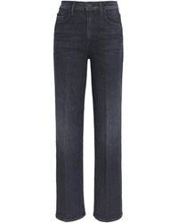 Mother - The Rambler Zip Sneak High-Rise Straight Jeans - Lyst
