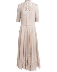 Fabiana Filippi - Lace Jacquard Midi Dress - Lyst