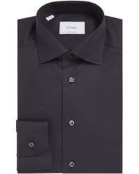 Eton - Cotton Dobby Contemporary Fit Shirt - Lyst