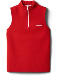 Miu Miu - Virgin Wool Half-Zip Sweater - Lyst
