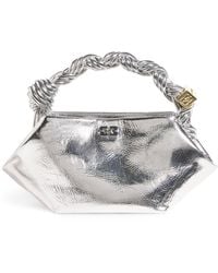 Ganni - Mini Metallic Bou Top-Handle Bag - Lyst