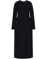 Max Mara - Jersey Pocket-Detail Midi Dress - Lyst
