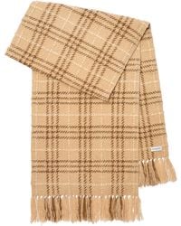 Burberry - Cashmere-Wool-Silk Sequin Check Scarf - Lyst