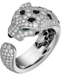 Cartier - And Diamond Panthère De Ring - Lyst