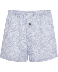 Zimmerli of Switzerland - Cotton Sateen Printed Boxer Shorts - Lyst
