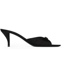 Saint Laurent - Satin Jerry Heeled Mules 60 - Lyst