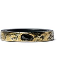 Parts Of 4 - Gold-plated Oxidised Sterling Silver And Diamond Sistema Ring - Lyst