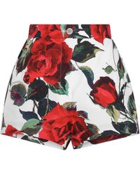 Dolce & Gabbana - Printed Cotton Shorts - Lyst