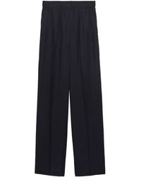 Prada - Silk Wide-Leg Trousers - Lyst