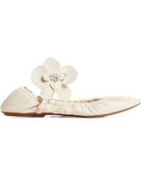 Zimmermann - Leather Orchid Ballet Flats - Lyst