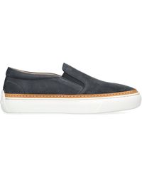 Tod's - Leather Slip-on Sneakers - Lyst