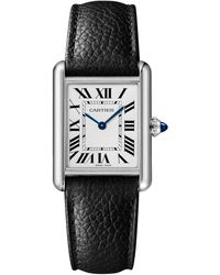 Cartier - Large Steel Tank Must Watch - Lyst
