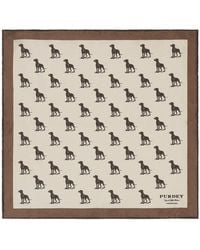 James Purdey & Sons - Silk Gun Dog Pocket Square - Lyst