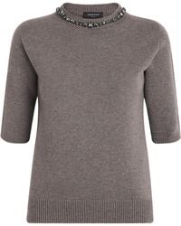 Fabiana Filippi - Virgin Wool-Silk-Cashmere Embellished Sweater - Lyst
