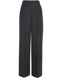 JOSEPH - Virgin Wool-Blend Flannel Alana Trousers - Lyst
