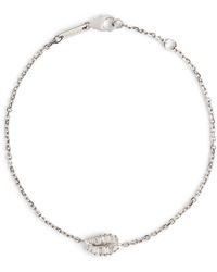 Anita Ko - White Gold And Diamond Leaf Bracelet - Lyst