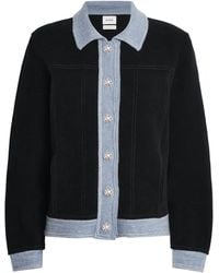 Barrie - Cashmere-Blend Suede-Effect Denim Jacket - Lyst