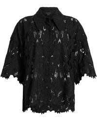 AllSaints - Organic Cotton Charli Embroidered Shirt - Lyst